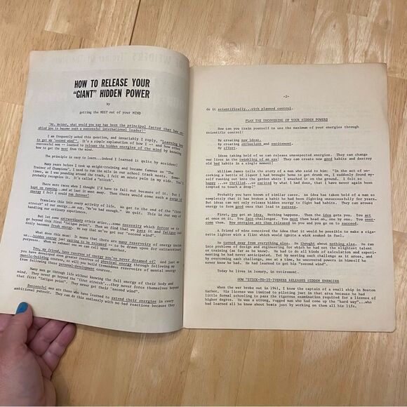 Vintage Joe Weider How to Release Your Hidden Giant's Power Booklet Bodybuilding - Picture 2 of 4